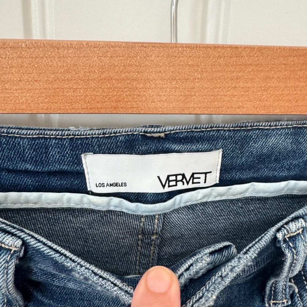 Vervet Mid Rise Crop Straight Jeans 28 - Picture 3 of 13